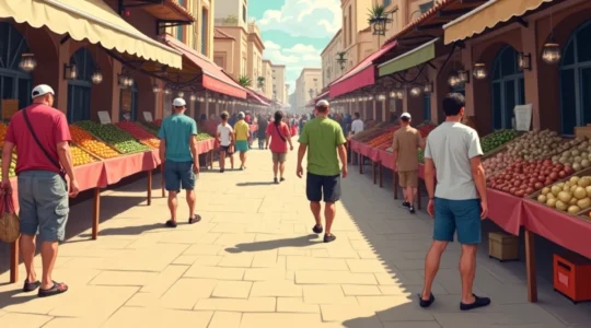 visiting a traditional market