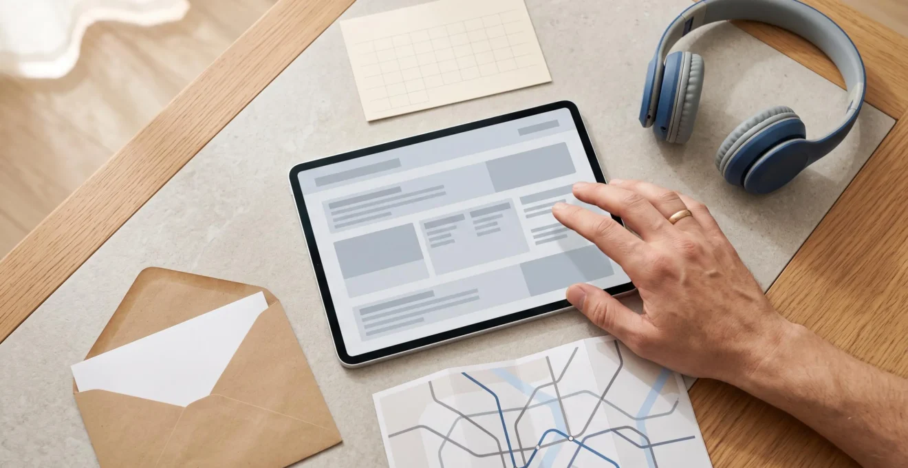 Parent comparing the details of a family tour booking before purchase